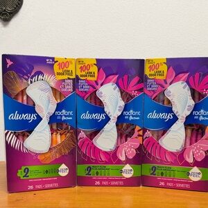 3 Always Radiant Pads